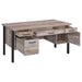 Azura - 4 Drawer Office Desk - Oak Furniture Max