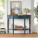 Half Moon Console Table With Drawer & Shelf Hearth and Haven