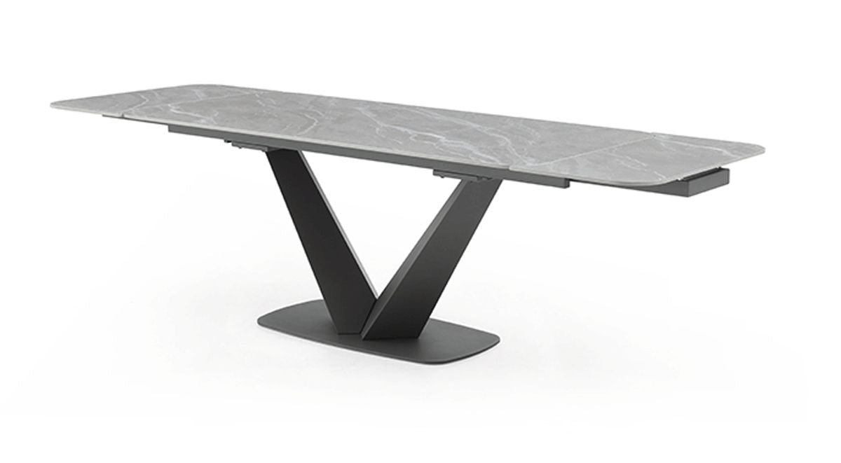 Cloud - Dining Table - Gray / Black Extravaganza Collection