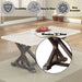 Romina - Coffee Table - White Marble Top & Weathered Espresso ACME