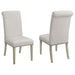 Upholstered Dining Chair With Rolled Edge Seat Back (Set of 2) - Beige Furniture Max