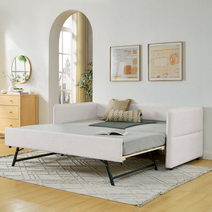 Upholstered Daybed With Pop Up Trundle Home Essentials