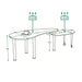 Rotatable Cocktail Table With Solid Legs, 360 Degree Rotating Home Essentials