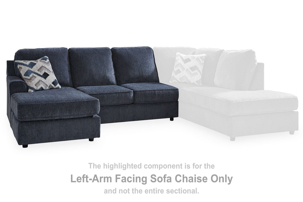 Albar Place - Laf Sofa Chaise - Cobalt Signature Design by Ashley®