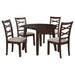 Verety - 5 Piece Round Dining Set With Chairs - Dark Brown Furniture Max
