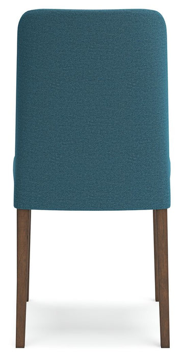Lyncott - Dining Uph Side Chair (Set of 2) - Blue / Brown Signature Design by Ashley®