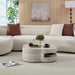 Clover Round Coffee Table With Open Storage - Marble Home Essentials