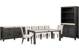 Plum Creek - 9 Piece Rectangular Dining Table Set Magnussen Furniture