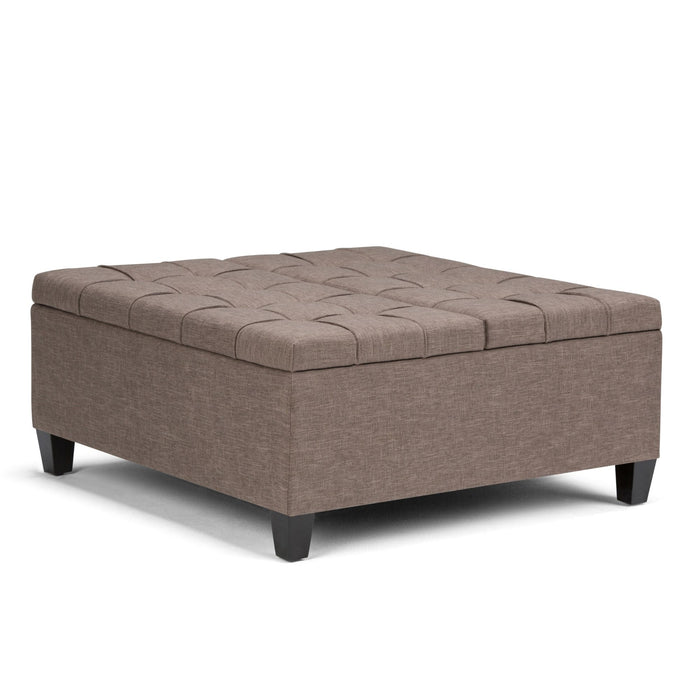 Harrison - Upholstered Coffee Table Storage Ottoman Simpli-Home