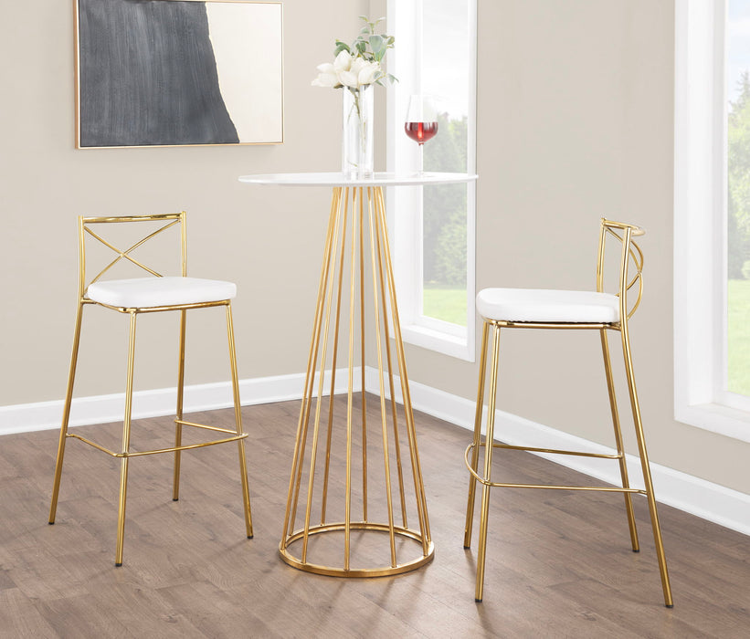 Modern Charlotte - Contemporary Fixed Height Barstool (Set of 2) Lumi Source