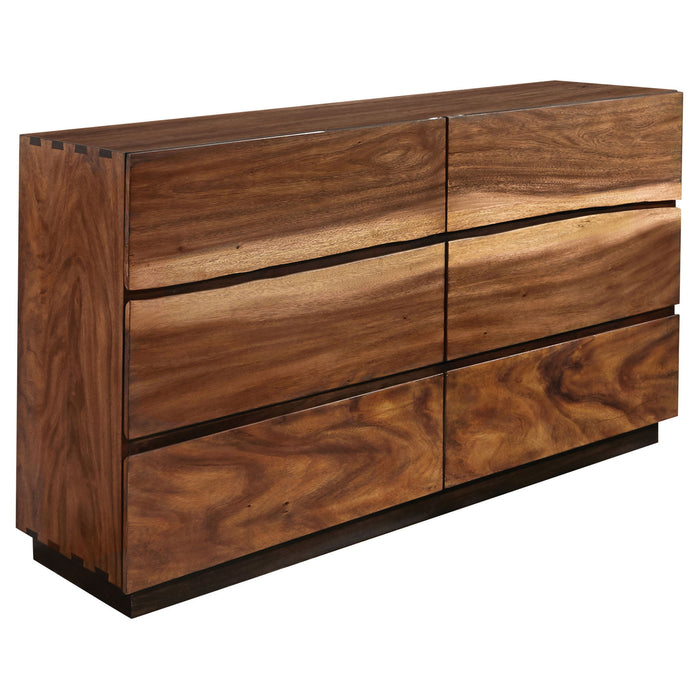 Beverly - 6 Drawer Dresser - Walnut Furniture Max