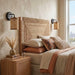 Reef - Single Lights Wall Sconce With Natural Shade Rustic Wicker Wall Light - Black / Rattan Ashcroft Furniture