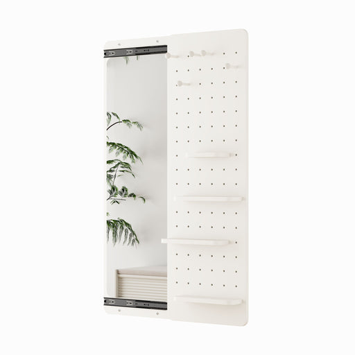 Wall Mounted Full Length Mirror With Shelf And Hook Daily Nest