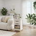Nightstand With 2 Drawers & Shelf - White Home Essentials