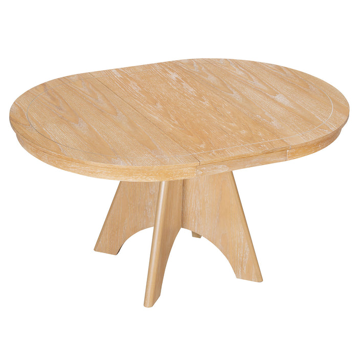 Extendable Dining Table With Sturdy Crossed Legs Hearth and Haven