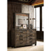 Bren - 8 Drawer Dresser With Mirror - Rustic Brown Furniture Max