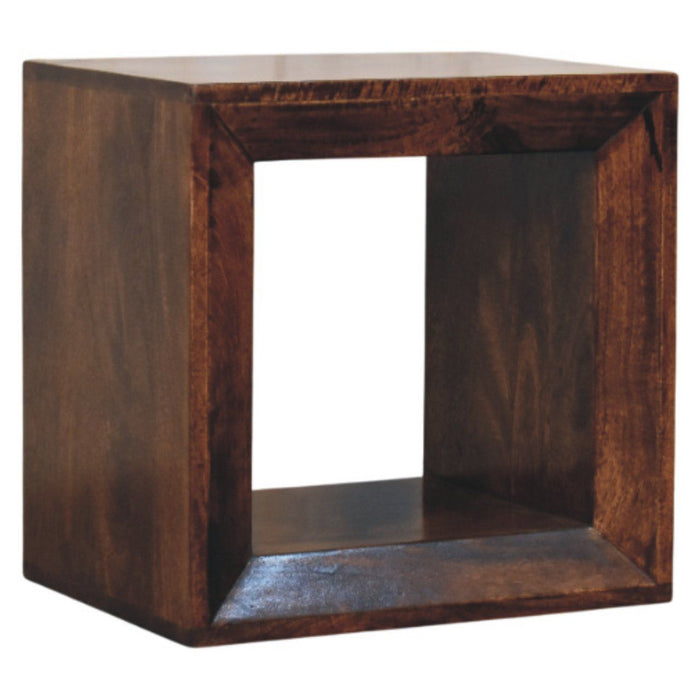 Solis - Open Side Table - Brown Artisan Furniture