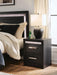 Shoralli - Two Drawer Night Stand - Black Signature Design by Ashley®