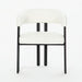 Modern Dining Upholstered Barrel Chair With Curved Back And Armrests Home Essentials
