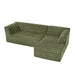 Upholstered L-Shaped Modular Sectional Sofa With Chaise, Wave-Shaped Armrest Home Essentials