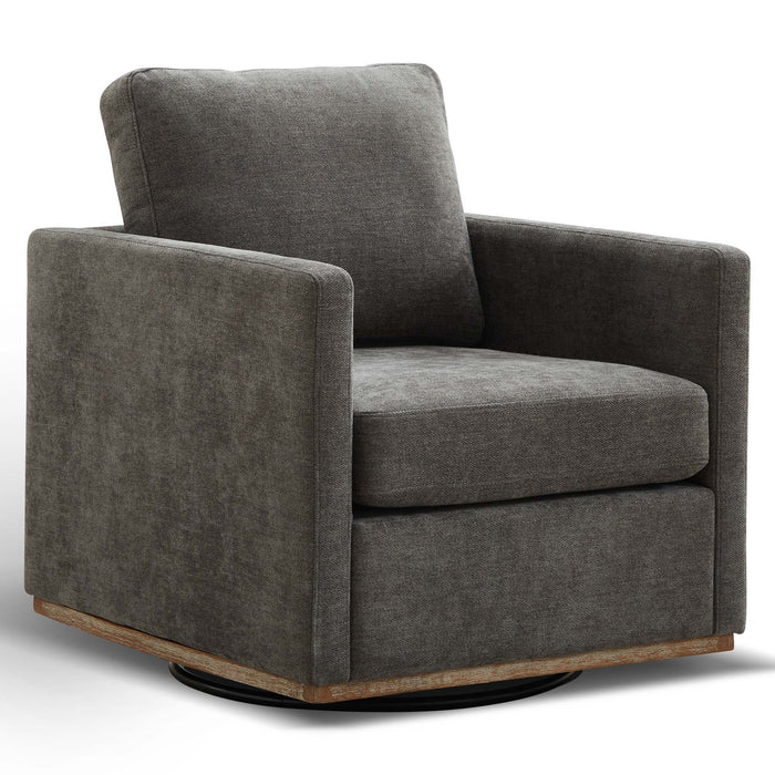 Square Upholstered Swivel Accent Chair Home Essentials