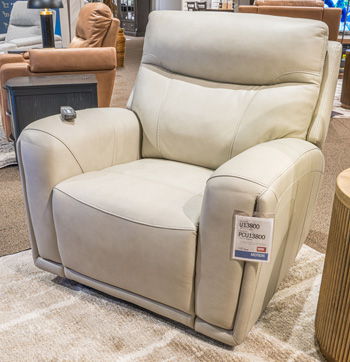 Pincara - Power AutoGlide Recliner With Audio System - Bone Signature Design by Ashley®