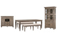Lancaster - 5 Piece Extendable Rectangular Dining Table Set Magnussen Furniture