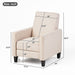 Upholstered Push Back Recliner Chair For Living Room Noble House