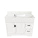 Bathroom Vanity Set, Fluted Cabinet With Soft Close Doors & Drawers, 3 Faucet Holes, Sink Included - White Home Essentials