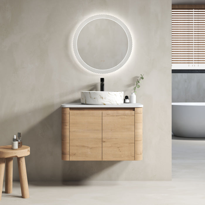 Wall Mounted Bathroom Vanity With Art Sink, 1 Soft Close Door Home Essentials