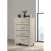 Strout - 4 Drawer Chest - Cream Furniture Max