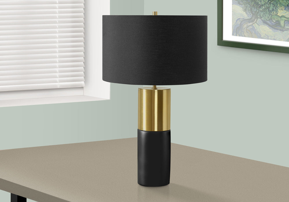 Lighting, Table Lamp, Concrete, Contemporary - Black / Gold