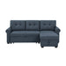 Blend Upholstered Sleeper Sofa With Reversible Chaise And Tufted Back - Dark Blue Home Essentials