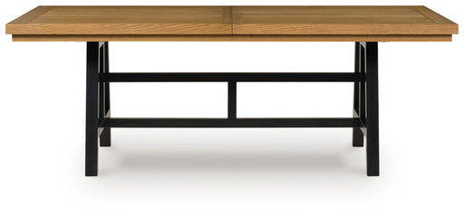 Galliden - Rectangular Dining Room Extension Table - Black / Brown Signature Design by Ashley®