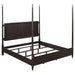 Niguel - Queen Size 4 Poster Bed With Finials, Floating Headboard - Brown Furniture Max