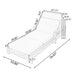 Chaise Lounge Set With 4 Fold Cushion And Built In Headrest, 3 Position Adjustable, For Patio Pool - Cream / Teak Noble House