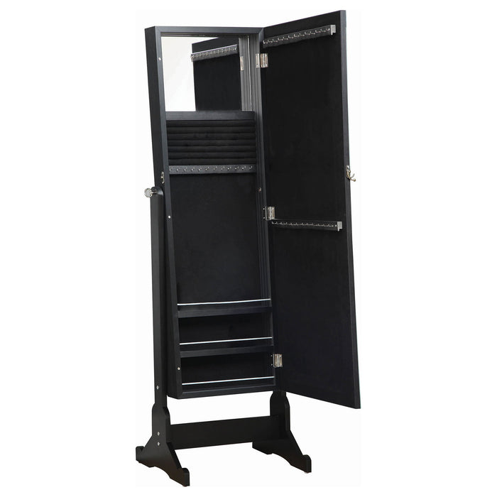 Radavera - Jewelry Cheval Mirror With Tilt Function - Black Furniture Max