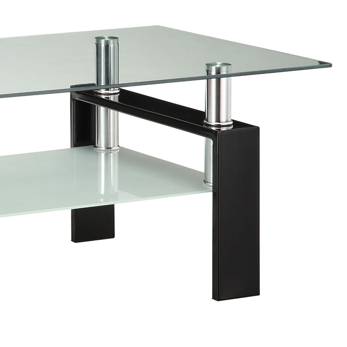 Moriah - 1 Shelf Rectangular Coffee Table - Black Furniture Max