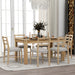7 Piece Dining Set With Extendable Table, 2 Drawers & 6 Upholstered Chairs Hearth and Haven