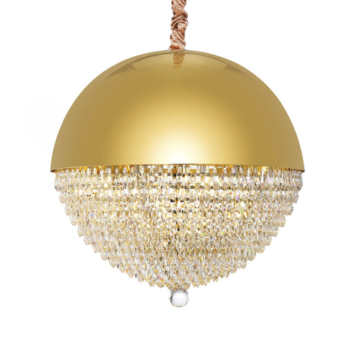 Michael Amini Lighting - Eclipse LED Crystal And Metal Chandelier - Gold Michael Amini