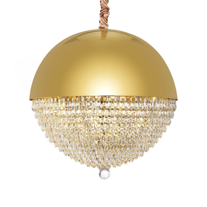 Michael Amini Lighting - Eclipse LED Crystal And Metal Chandelier - Gold Michael Amini