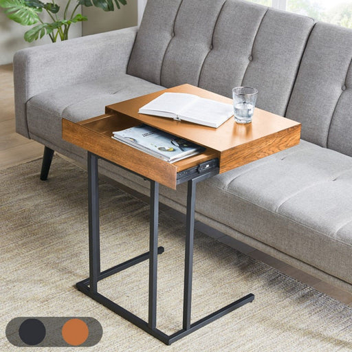 Wynn - Pull Up Table With Storage Compartment - Pecan JLA