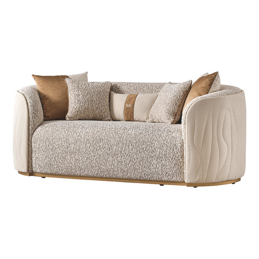 Gineverra - Loveseat - Biscotti / Ivory Gold Michael Amini