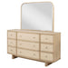 Kimpton - 9 Drawer Dresser With Mirror - Beige Furniture Max