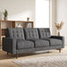 3 Seat Sofa Couch With Tufted Back Upholstered Couch For Living Room US Pride