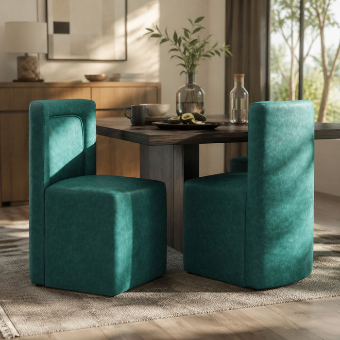 Vintage Upholstered Dining Chairs (Set of 2) Noble House