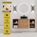 Wall Mounted Bathroom Vanity With Art Sink, 2 Storage Shelves, Soft Close Door Home Essentials