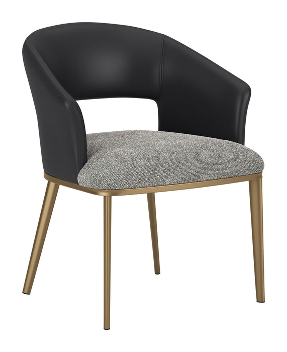 Edmond - Dining Chair - Gray / Black Zuo Modern