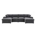 Upholstered Symmetrical Modular Sectional With 6 Seating Home Essentials