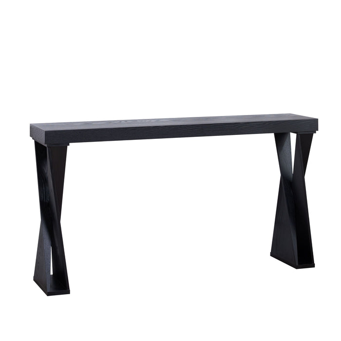 Console Table With Crossed Legs For Hallway - Black Home Essentials